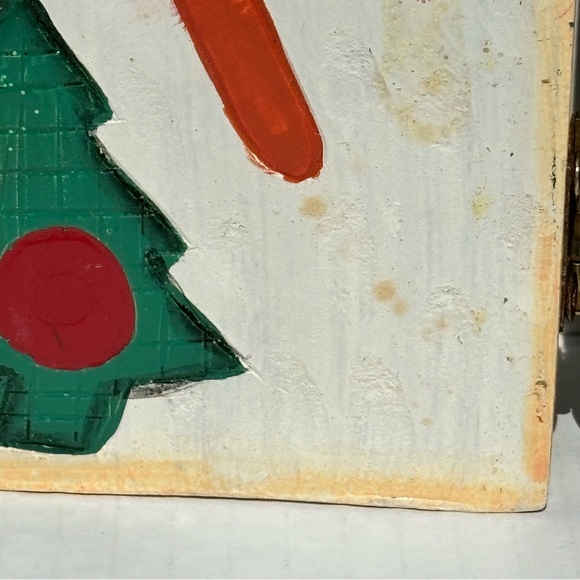 5 Panel Wooden Folding Snowman Decor Winter Holiday 13” - Picture 7 of 14